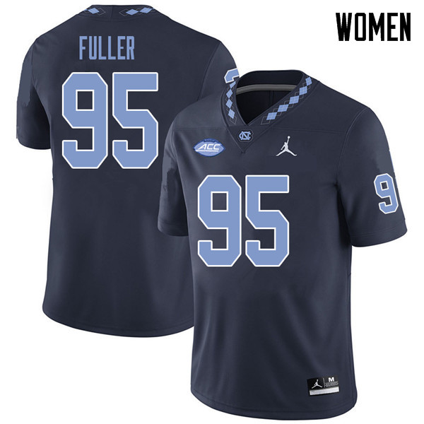 Jordan Brand Women #95 William Fuller North Carolina Tar Heels College Football Jerseys Sale-Navy